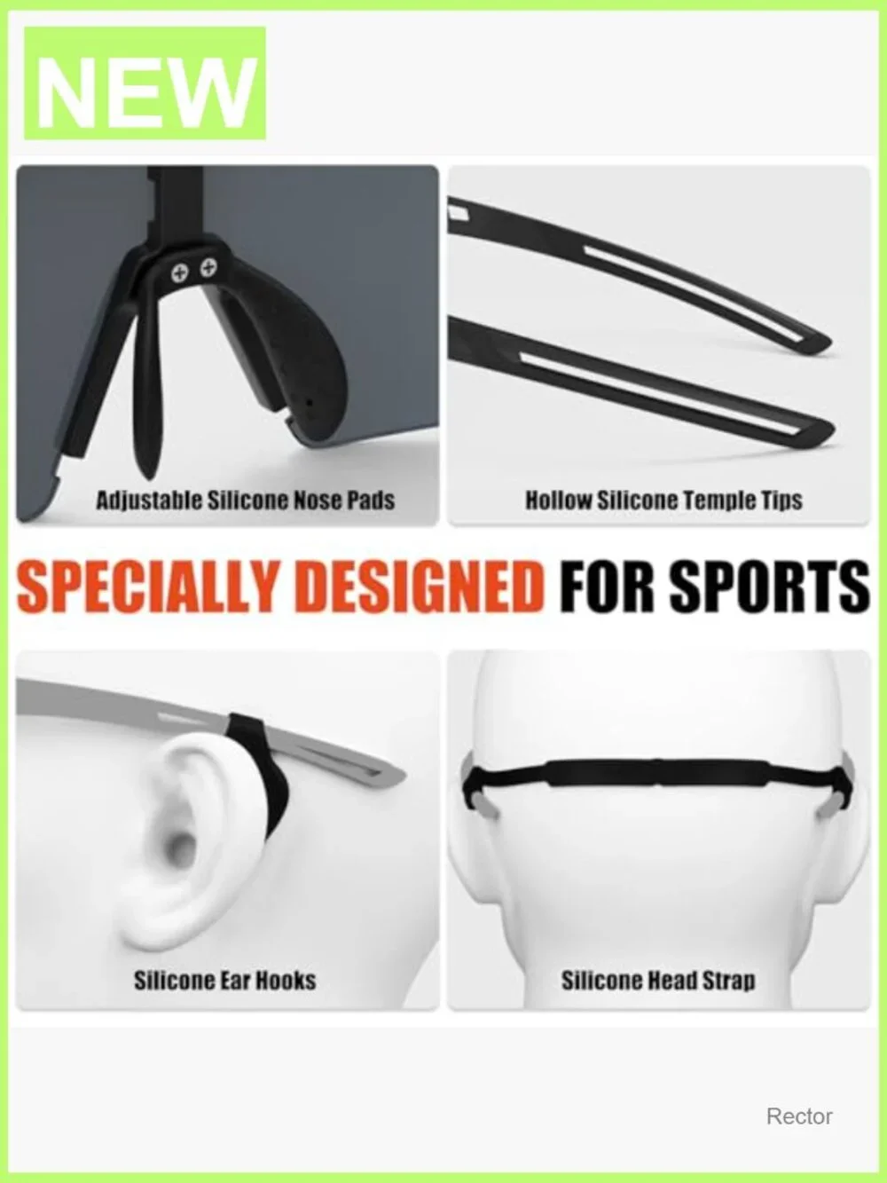 Polarized Cycling Glasses with 5 Interchangeable Lenses for Sports